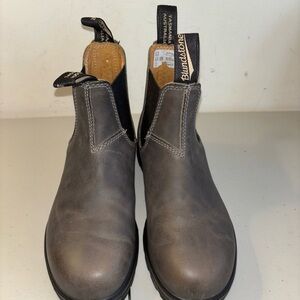 Blundstone Women Gray Leather Boots